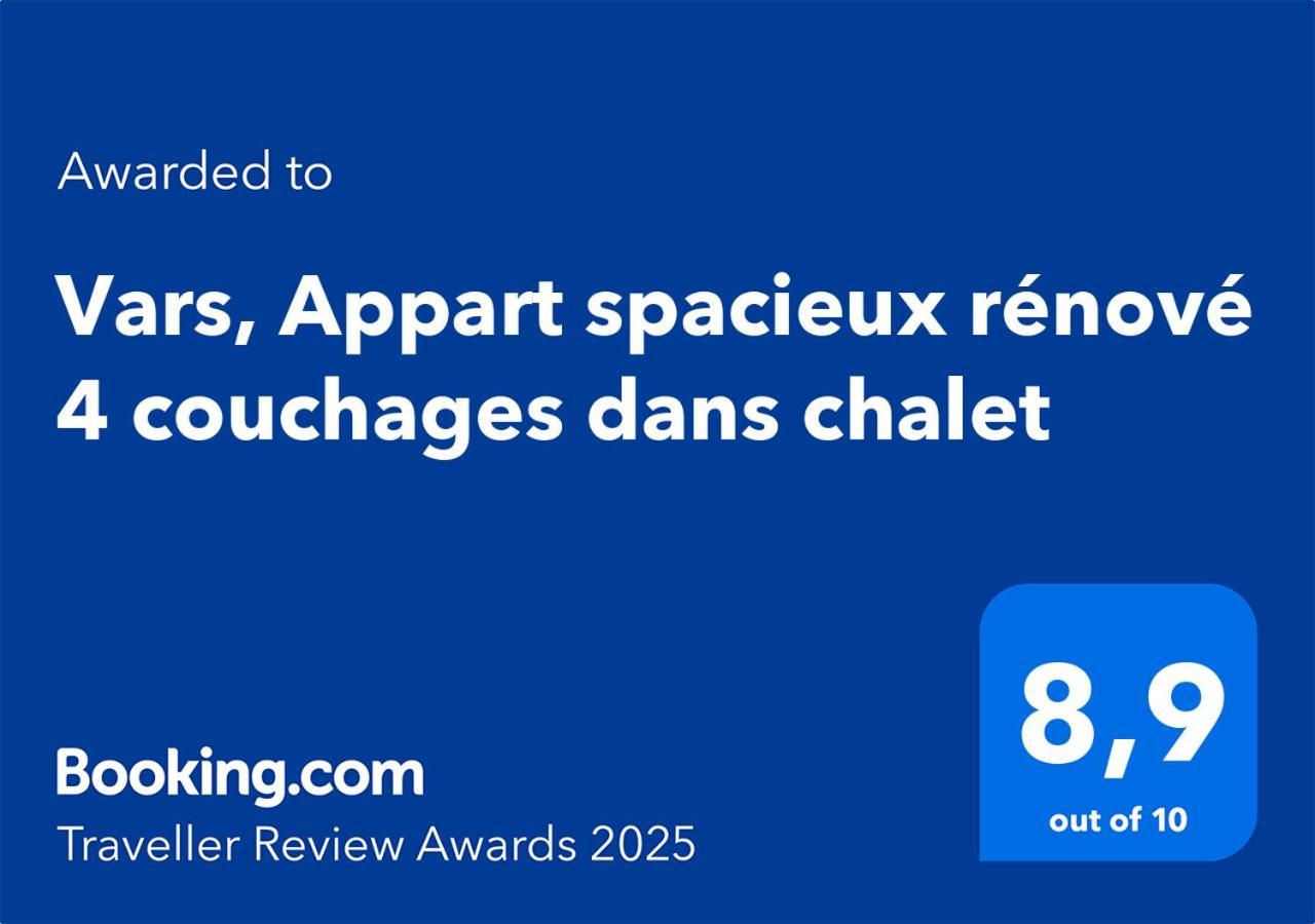Vars, Appart Spacieux Renove 4 Couchages Dans Chalet Vars  Extérieur photo